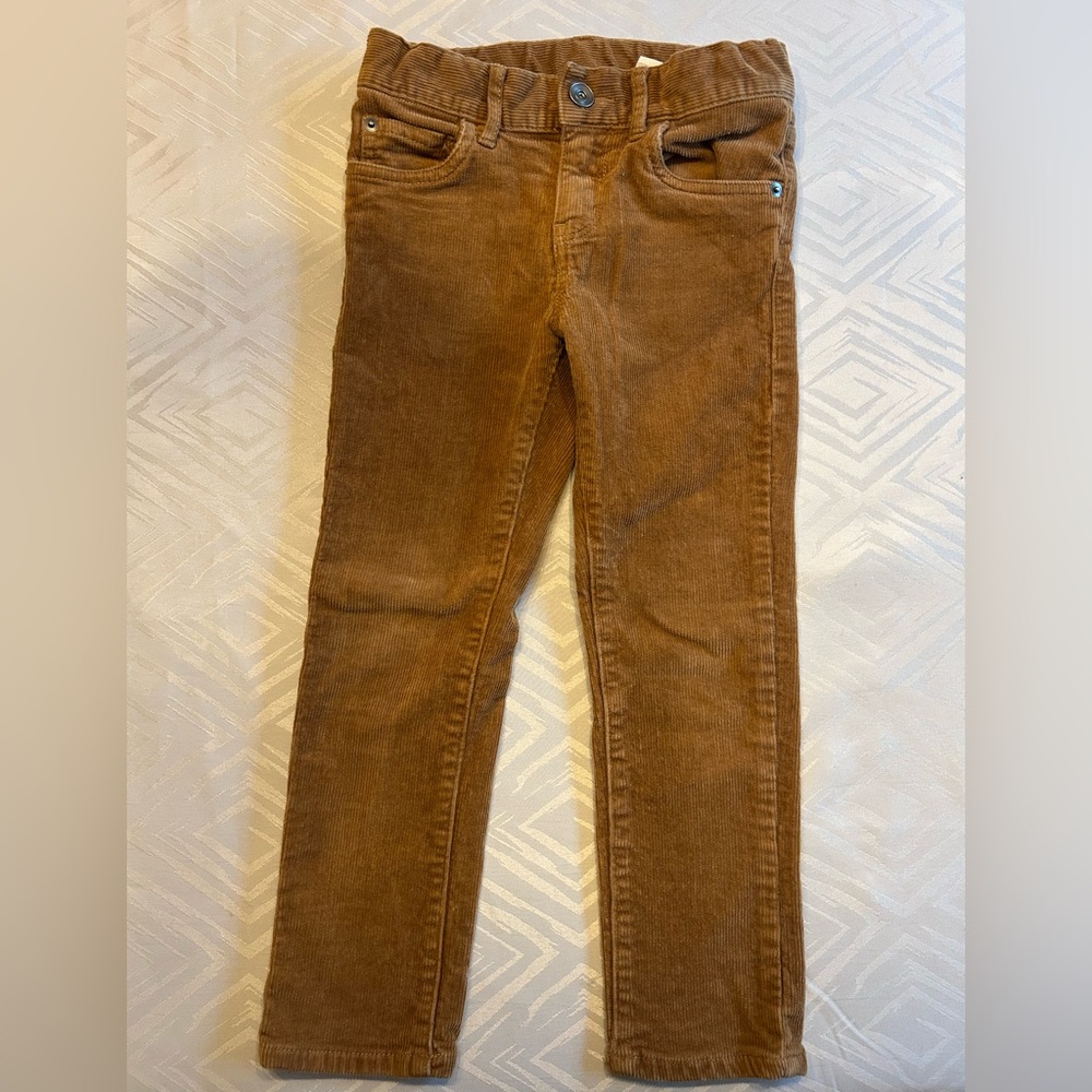Boys Caramel Corduroy Pants